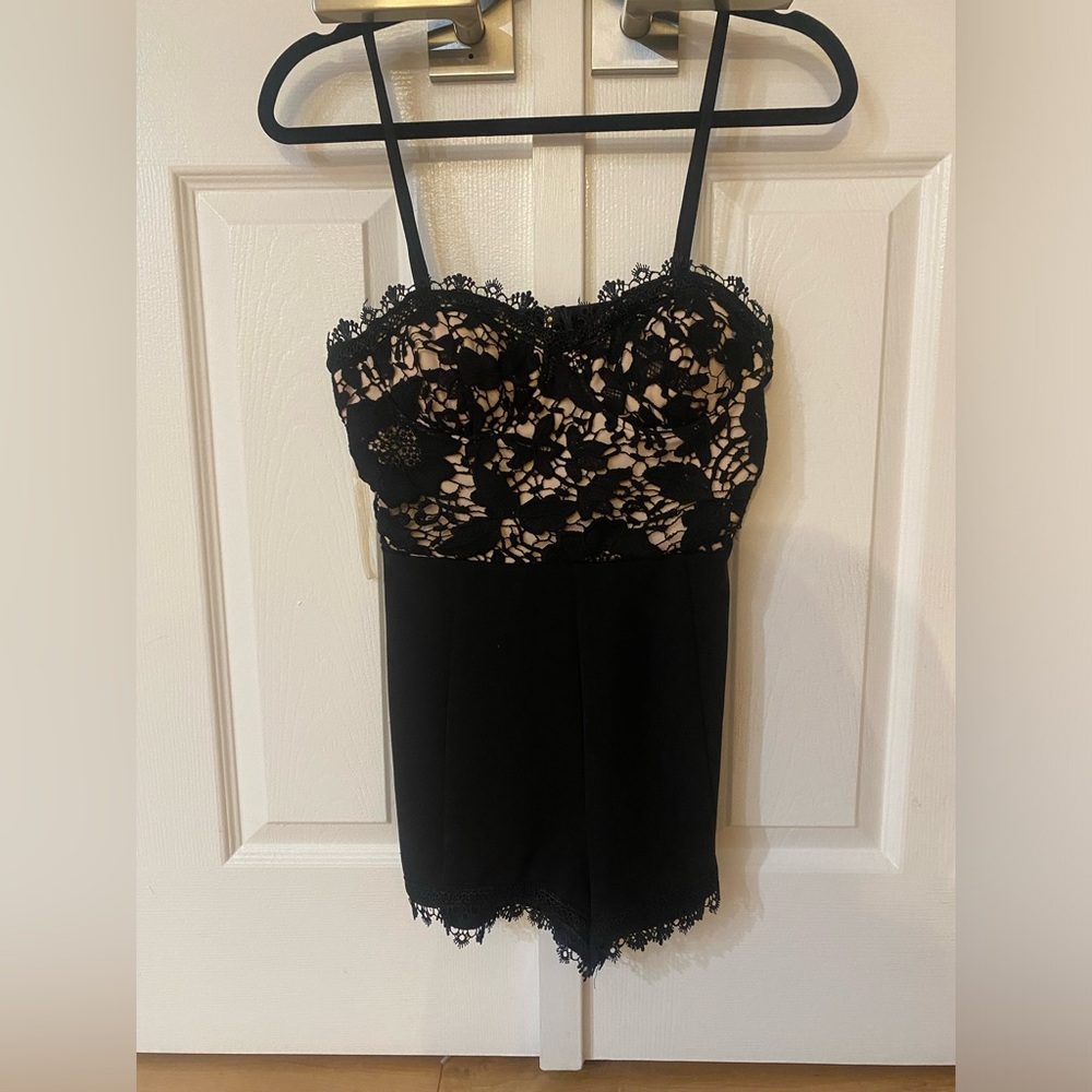 Black Lace top romper